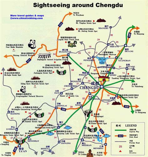 Chengdu Tourist Map - Chengdu • mappery