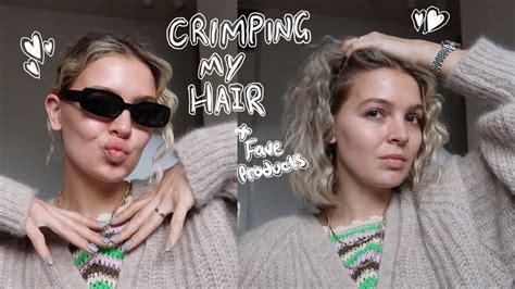 Hair crimping tutorial & current favourite hair products - YouTube