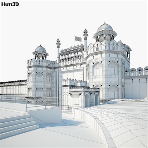 Red Fort 3D model - Architecture on Hum3D