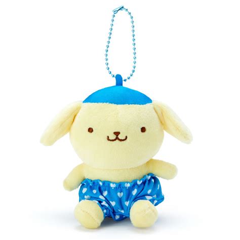 Plush Keychain Pompompurin Blue Tokimeki Push Goods - Meccha Japan