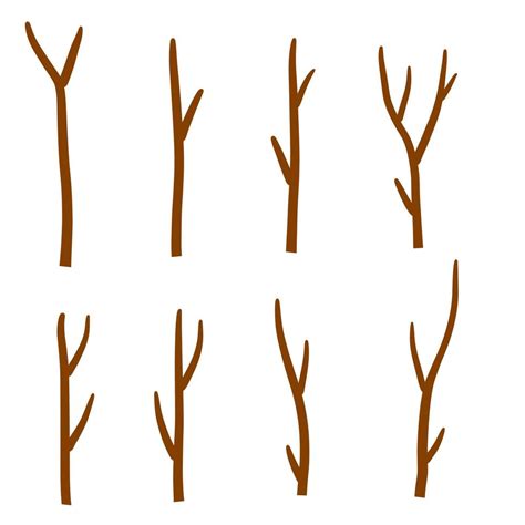 Tree branch. Brown sticks. 5977602 Vector Art at Vecteezy