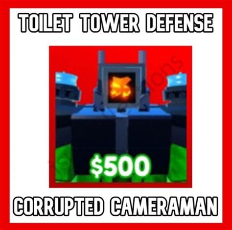 Corrupted Cameraman Toilet Tower Defense Roblox TTD | eBay