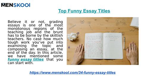 Top Funny Essay Titles by Menskool - Issuu