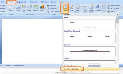 How to Remove Header or Footer in MS Word