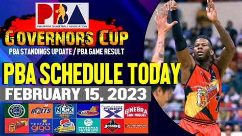 PBA SCHEDULE TODAY February 15, 2023/Pba Standings/pba Game Result ...