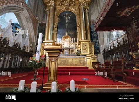 Wawel Cathedral altar, Krakow Poland; The ornate altar , Wawel ...