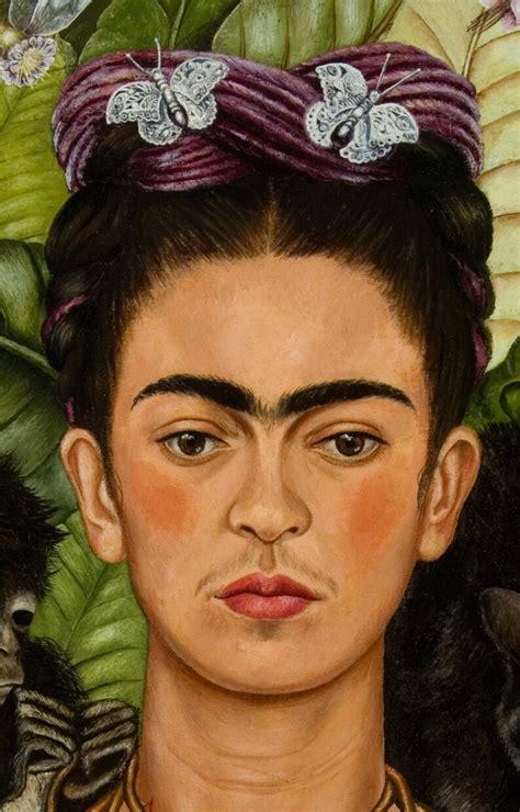 Self-portrait With Thorn Necklace and Hummingbird FRIDA Kahlo.it is a High Quality Canvas Print ...