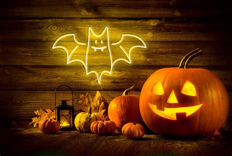 Halloween Bat Neon Wall Art | Halloween Glow In The Dark Party