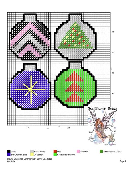 Round Ornaments | Plastic canvas crafts, Plastic canvas patterns ...