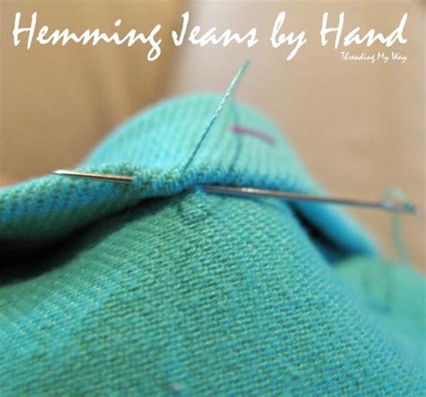 Hemming Jeans by Hand | AllFreeSewing.com