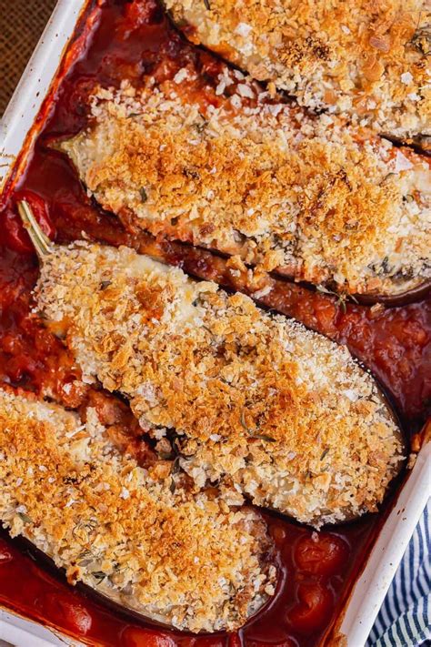 Cheesy Roasted Aubergine with Breadcrumbs • The Cook Report