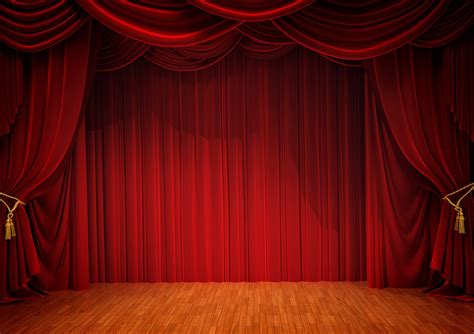 Red Curtain Stage Backdrops Vintage Brown Wood Panel - vrogue.co