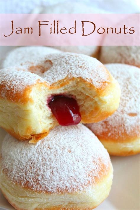 Jam filled donuts recipe | Homemade donuts recipe, Desserts, Homemade donuts