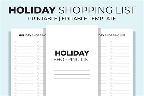 Holiday Shopping List 20561807 Vector Art at Vecteezy