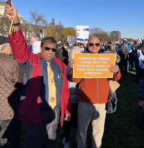 WATCH: Hindu demonstrators join March for Israel in Washington | World ...