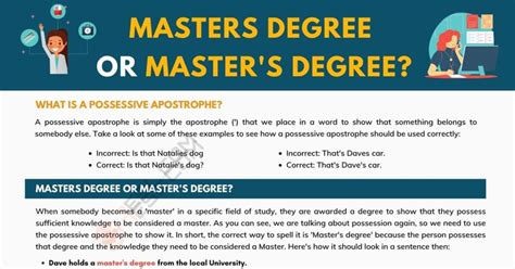 Masters Degree or Master’s Degree: Avoid Looking Foolish! • 7ESL