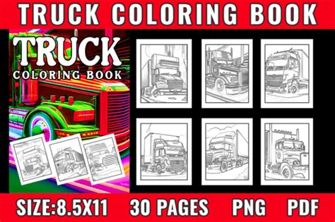 Truck Coloring Book Graphic by mstmahfuzakhatunshilpe · Creative Fabrica