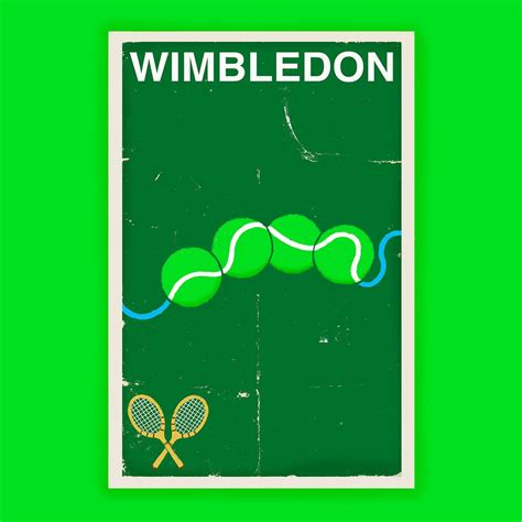 Wimbledon Tennis Poster - Version A | Paul Thurlby