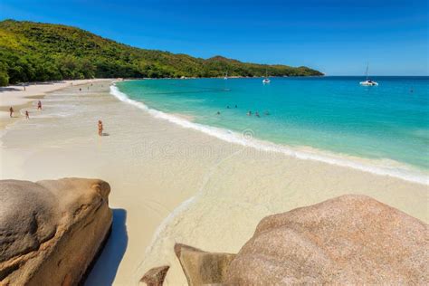 Beautiful Beach Anse Lazio Seychelles Stock Photo - Image of cave, digue: 86082034