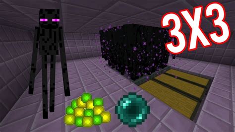 Minecraft Easy Big Enderman Farm 3x3 XP+Ender Pearl 2D and 3D tutorial | Minecraft farm ...