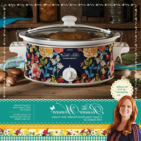 Pioneer Woman 6 Quart Portable Slow Cooker Fion