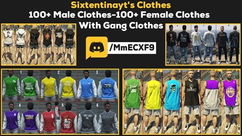 Male& Female& Gang Clothing Pack FiveM Ready 0.01 – GTA 5 mod