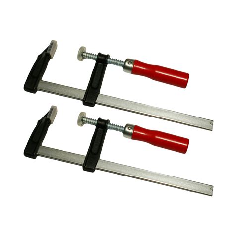 Set of 2 F clamps (50x150 mm) - Wood, Tools & Deco