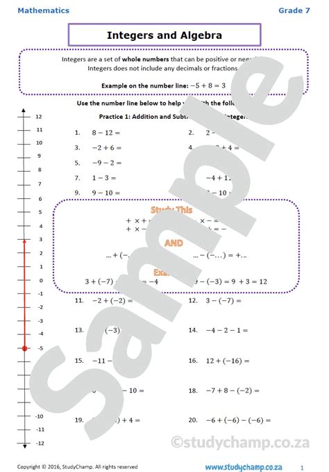 Grade 7 Mathematics Bundle