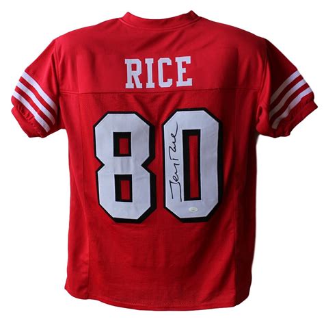 Jerry Rice Autographed San Francisco 49ers Red XL Jersey JSA 24516 ...