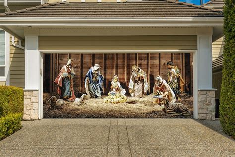 Nativity Scene Garage Door Cover Christmas Outdoor Decor | Etsy