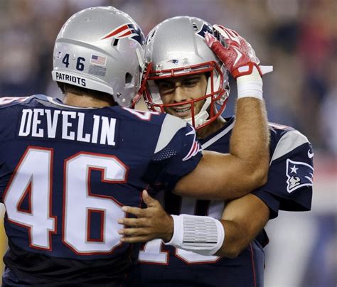 Jimmy Garoppolo credits New England Patriots offensive line for ...