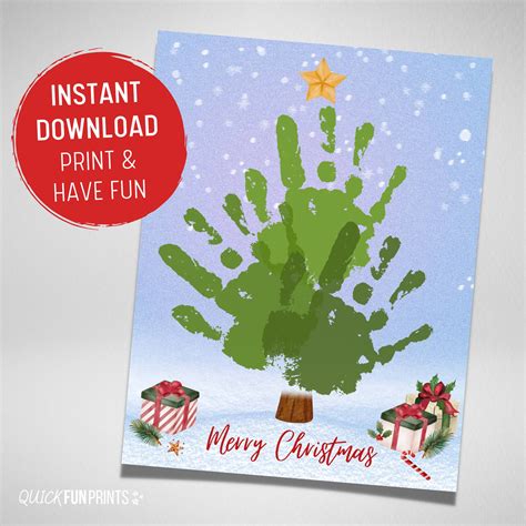 CHRISTMAS Tree Handprint Christmas Kids Craft Christmas - Etsy