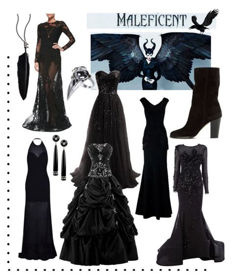 Maleficent dress set | Maleficent dress, Villain dresses, Black one piece dress