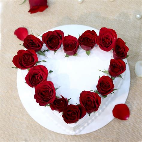 Red Rose Heart Cake- MyFlowerTree