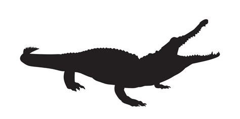 Crocodile Silhouette Vector Art, Icons, and Graphics for Free Download