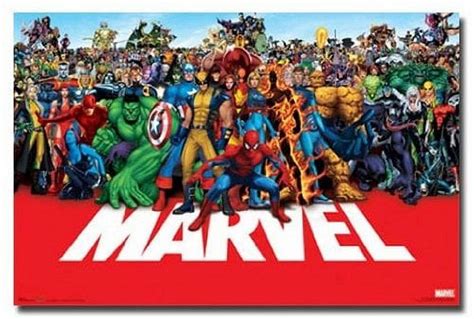 HSE USA Marvel Heroes Amazing Group Image 24" x 36" Poster - Walmart.com