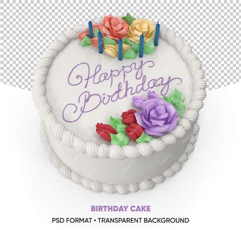 Premium PSD | Birthday Cake