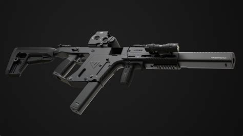 Kriss Vector Gen 2 Sub-D 3D Model in Rifle 3DExport