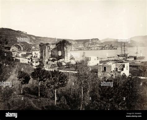 Vintage 19th century photograph: Italy c.1880's - Baia, Baiae was an ...