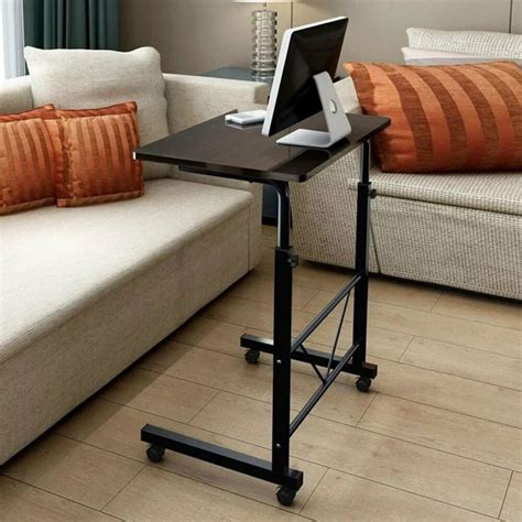 BaytoCare Removable Black Adjustable Laptop Table Stand Computer Desk Sofa Side Bed Tray Rolling ...