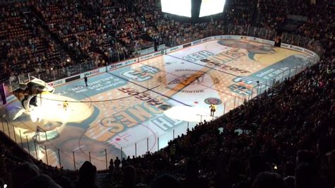 Nashville Predators 2014-2015 Home Opener Ice Projection Bridgestone Arena - YouTube