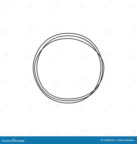 Continuous One Line Drawing Circle. Minimalism Art. Vector Illustration ...