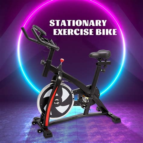 Fully Adjustable Stationary Exercise Bike Indoor Workout Gym Cycling ...