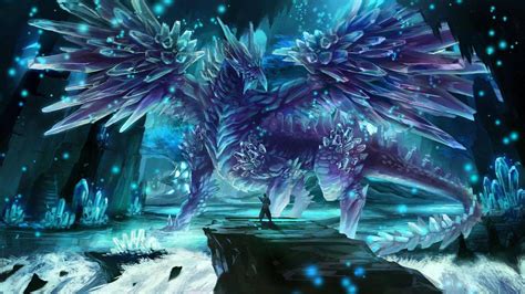 Download Crystal Ice Dragon Wallpaper | Wallpapers.com