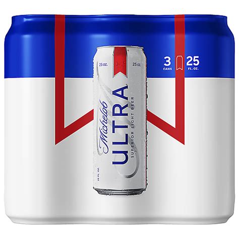 Michelob Ultra 3 Pack Superior Light Beer 3 ea | Beer | Superlo Foods