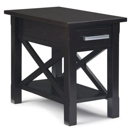 Simpli Home Kitchener Solid Wood Narrow End Table with Drawer in Hickory Brown - Walmart.com ...