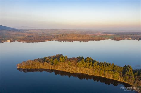 Arnmach at sunset - Lake of Menteith - Richard Elliott Aerial Filming