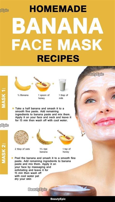 Best Homemade Banana Face Mask To Get Beautiful Skin Homemade Banana Face Mask Recipes | Banana ...