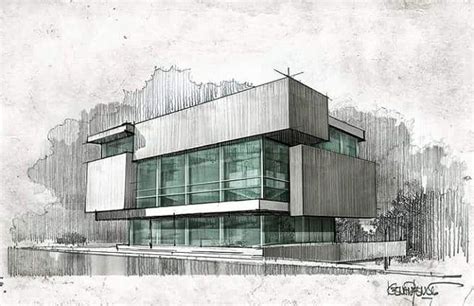 Modern Architecture Drawing at PaintingValley.com | Explore collection of Modern Architecture ...