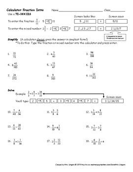 TI-30X II S Calculator Practice Worksheets by Mrs Ungaro | TPT